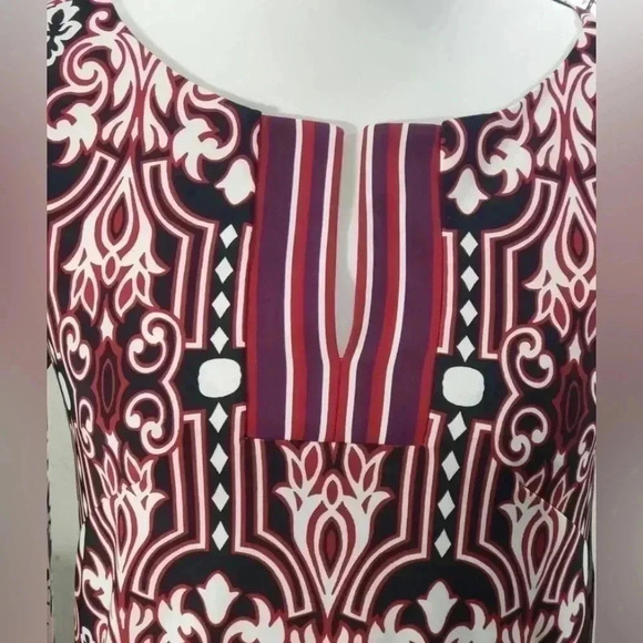 Laundry By Design Red Black Geometric Dress Size 8 - Picture 2 of 13